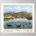 San Francisco, CA Panoramic Map - 1847 posters