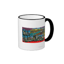 San Francisco, CaliforniaLarge Letter Scenes Coffee Mugs