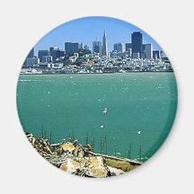 San Francisco from Alcatraz Fridge Magnet