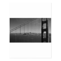 San Francisco through Golden gate Bridge Postcards