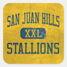 San Juan Hills Stallions Athletics Square Stickers