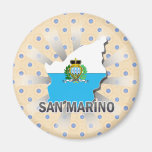 San Marino Flag Map 2.0 Refrigerator Magnet