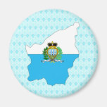San Marino Flag Map full size Magnet