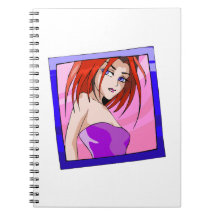 Sanaye anime girl.png spiral notebooks