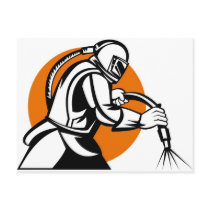 sand blaster sandblasting sandblaster worker retro