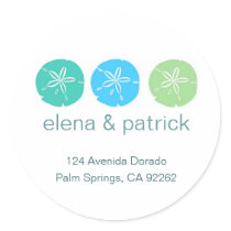 Sand Dollar Address Labels Sticker