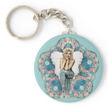 Sand Dollar Angel Keychain