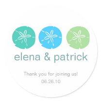 Sand Dollar Favour Stickers