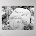 Sand Dollar Scripture Christian Wall Poster
