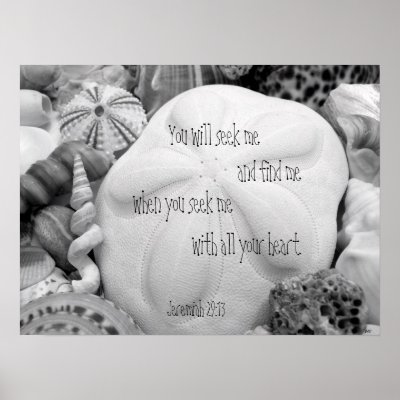 Sand Dollar Scripture Christian Wall Poster by dustytoes