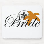 Sand Dollar Starfish Bride Mouse Pad