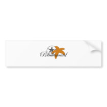 Sand Dollar Starfish Bridesmaid Bumper Stickers