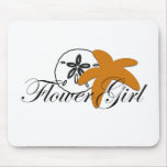 Sand Dollar Starfish Flower Girl Mouse Pads