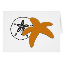 Sand Dollar Sugar Starfish Greeting Cards