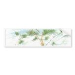 Sand dunes beach seascape nautical watercolor art bumper stickers
