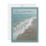 Sand Hearts~ Beach Destination Wedding Invitation