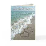 Sand Hearts on Beach w/Photo Save the Date cards