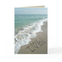 Sand Writing on the Beach Greeting Card