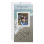 Sand Writing on the Beach, I Love You Photo Card