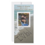 Sand Writing on the Beach, I Love You photo cards