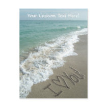 Sand Writing on the Beach, I Love You