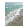 Sand Writing on the Beach Save the Date Postcard