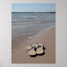 Sandals on the Beach Poster Print