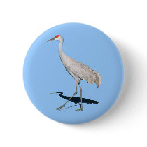 Sandhill Crane Gift Pinback Button