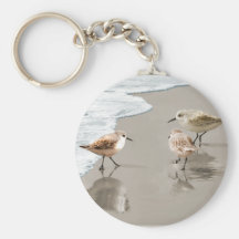 Sandpipers at the Shoreline Keychain