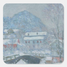 Sandviken Norway in the Snow Square Sticker