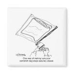 Sandwich Bag w/a Padlock Refrigerator Magnets
