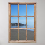 Sandy Beach View from a Window posters