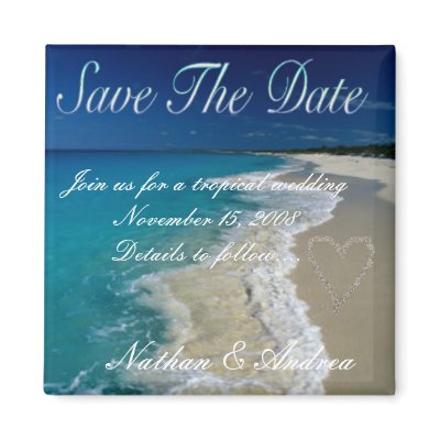 Sandy Beaches Save the Date Magnets by sharpcreations