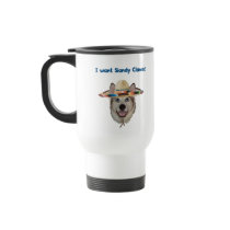 Sandy Claws Beach Dog Coffee Mug
