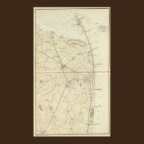 Sandy Hook to Shark River Coast Chart Map posters