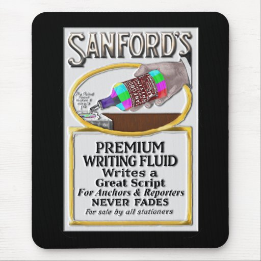 Sanford's Premium TV News Writing Fluid Mouse Pad