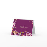 Sangria "Love Birds" Floral Wedding Thank You Card