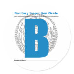 Sanitary Inspection Grade stickers