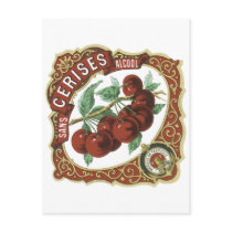 Sans Cerises Alcool Vintage Label