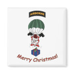 santa airborne parachute fridge magnets