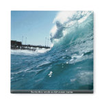 Santa Ana winds sculpt ocean waves Refrigerator Magnet