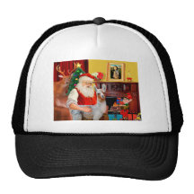 Santa and his Baby Llama Trucker Hat