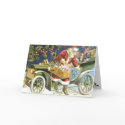 Santa and his Car Christmas Card