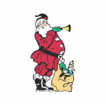 Santa And His Toy Bag Photo Cutouts