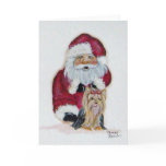 Santa and his Yorkie Christmas Card