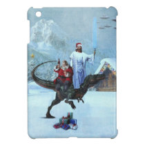 Santa and Jesus on a Raptor with UFOs Merry Xmas ipad mini cases