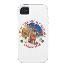 Santa and Mrs. Claus on the Night Before Christmas iPhone 4/4S Cases