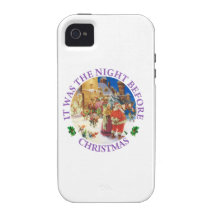 Santa and Mrs. Claus on the Night Before Christmas iPhone 4/4S Covers