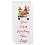Santa and Reindeer Bookmark Template rack cards