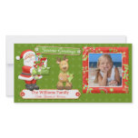 Santa and Reindeer Christmas Card photo cards